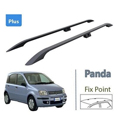 Fiat Panda 169 Üst Tavan Çıtası Taşıyıcı Bar Plus 2002-2012 Siyah