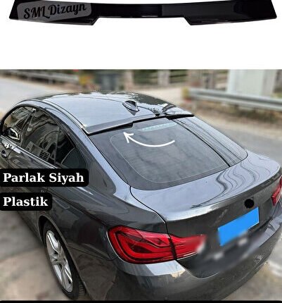 Bmw F36 Cam Üstü Spoiler F36 Tavan Spoyler Çıtası 2014-2020 Gran Coupe 4 Kapı Uyumlu Parlak Siyah
