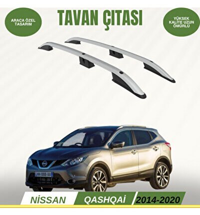 NİSSAN QASHQAİ 2014-2020 ARACA ÖZEL TAVAN ÇITASI GRİ A+