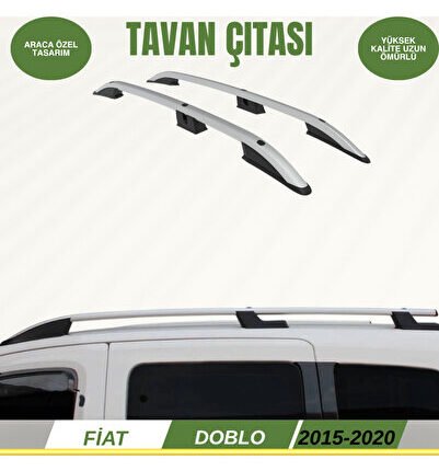 FİAT DOBLO 2015-2020 ARACA ÖZEL TAVAN ÇITASI GRİ A+