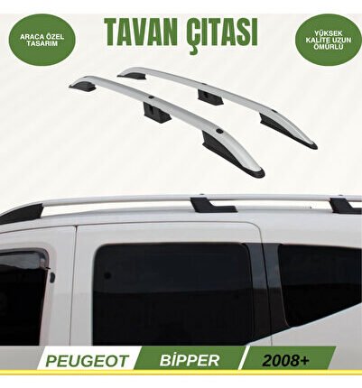 PEUGEOT BİPPER ARACA ÖZEL TAVAN ÇITASI GRİ A+