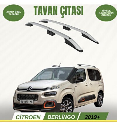 CİTROEN BERLİNGO 2019+ ARACA ÖZEL TAVAN ÇITASI GRİ A+