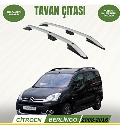 CİTROEN BERLİNGO 2008-2018 ARACA ÖZEL TAVAN ÇITASI GRİ A+