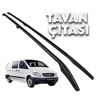 VİTO EXTRA UZUN ŞASE TAVAN ÇITASI SİYAH RENK 2003 2004 2005 2006 2007 2008 2009
