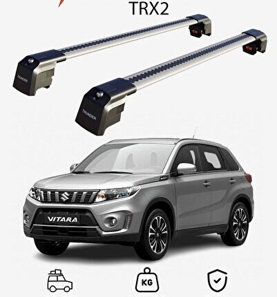SUZUKI VITARA 2015-Sonrası TRX2 Thunder Carrier Kilitli Ara Atkı Taşıyıcı Tavan Barı Siyah