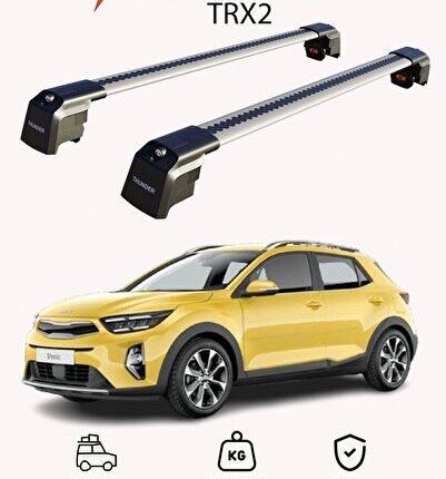 KIA CEED SPORTSWAGON 2019-Sonrası TRX2 Thunder Carrier Kilitli Ara Atkı Taşıyıcı Tavan Barı Gri