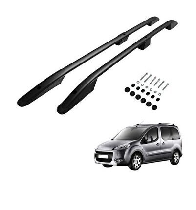 Citroen berlingo tavan çıtası port bagaj taşıyıcı siyah 2008 / 2019