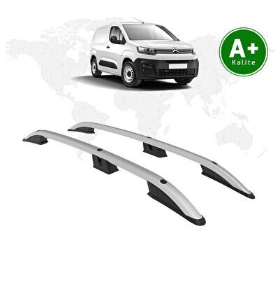 Citroen Berlingo Panelvan Tavan Çıtası Uzun Şasi 2019 Model Ve Sonrası Uyumludur Gri