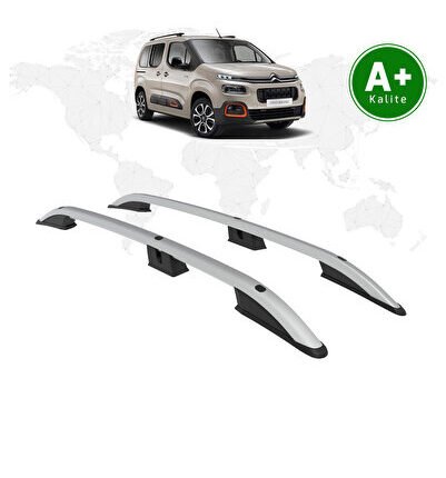 Citroen Berlingo Uyumlu Tavan Çıtası Kısa Şasi 2019 Model Ve Sonrası Gri