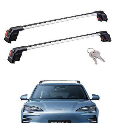 BYD Seal-U 2024 - Sonrası TRX2 Thunder Carrier Kilitli Ara Atkı Taşıyıcı Tavan Barı Gri