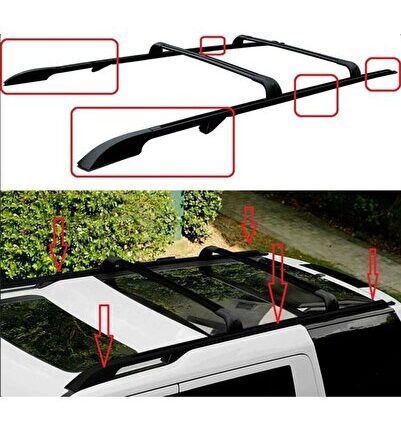 Land Rover Discovery 3 2004-2009 Uyumlu Yedek Parça OEM Tavan Çıtası / Siyah