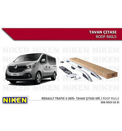RENAULT TRAFIC II 2015- TAVAN ÇITASI UZUN GRİ