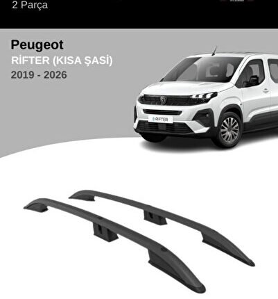 PEUGEOT RIFTER 2019-2026 KISA ŞASİ CROWN TAVAN ÇITASI -SİYAH (KISA ŞASİ)