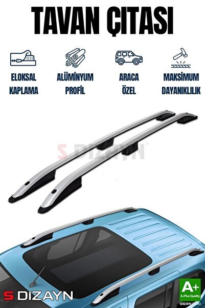 1_org_zoom-17188.jpg S-Dizayn Ford Tourneo Custom Uzun Şase Aluminyum Gri Tavan Çıtası 2012-2023 A+ Kalite - Görsel 1