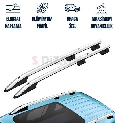 S-Dizayn Citroen Nemo Aluminyum Gri Tavan Çıtası Sport Model 2008 Üzeri A+ Kalite