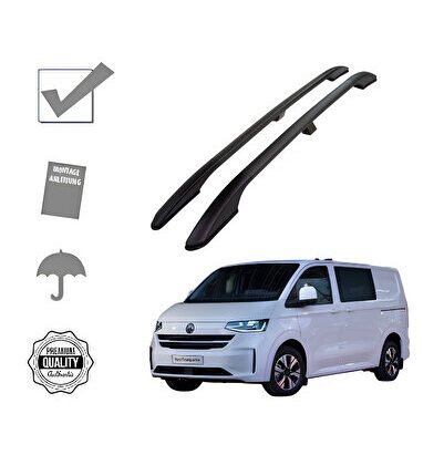 TRANSPORTER KOMBİ KISA ŞASE 2025 2026 2027 PORTBAGAJ TAVAN ÇITASI SİYAH