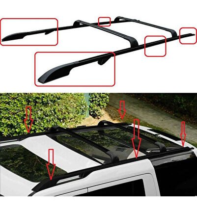 Discovery 3 ve 4 2005-2016 Tavan Çıtası Siyah (OEM)