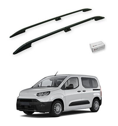 Toyota Proace City 2019-2025 / Kısa Şasi Tavan Çıtası Crown Siyah