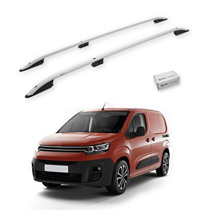 Citroen Berlingo 2019-2025 / Uzun Şasi Tavan Çıtası Crown Gri