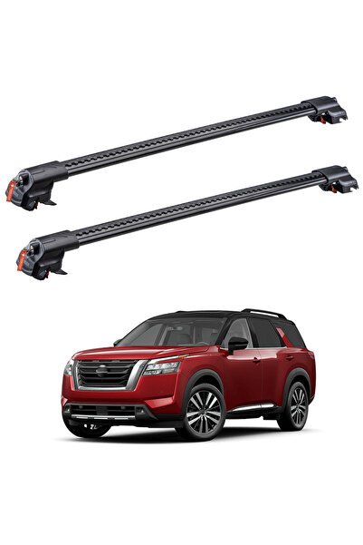 1_org_zoom-17583.jpg Nissan Pathfinder 2021-2025 TRX1 Thunder Carrier Kilitli Ara Atkı Taşıyıcı Tavan Barı Siyah - Görsel 1