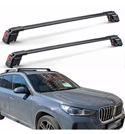 BMW X3 2018 ve Sonrası TRX2 Plus Thunder Carrier Kilitli Ara Atkı Taşıyıcı Tavan Barı Gri