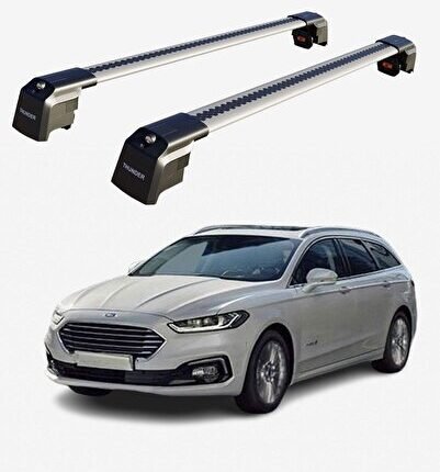 FORD MONDEO ESTATE 2015-Sonrası TRX2 Thunder Carrier Kilitli Ara Atkı Taşıyıcı Tavan Barı Siyah