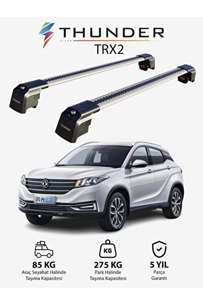 1_org_zoom-17636.jpg DONGFENG GLORY E3 2020-Sonrası TRX2 Thunder Carrier Kilitli Ara Atkı Taşıyıcı Tavan Barı Gri - Görsel 1