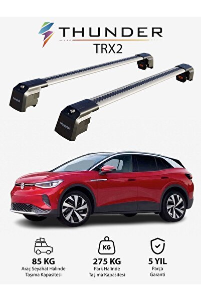 1_org_zoom-17644.jpg VOLKSWAGEN ID.4 2021-Sonrası TRX2 Thunder Carrier Kilitli Ara Atkı Taşıyıcı Tavan Barı Siyah - Görsel 1