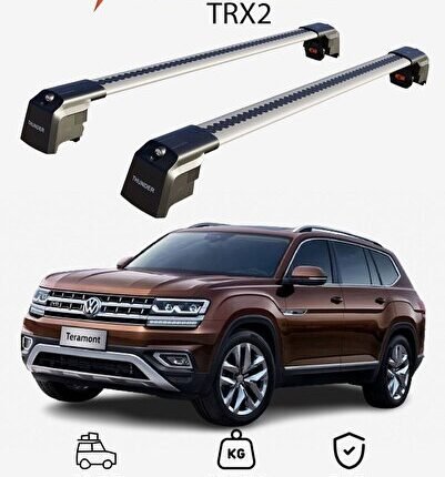 VOLKSWAGEN TERAMONT 2018-Sonrası TRX2 Thunder Carrier Kilitli Ara Atkı Taşıyıcı Tavan Barı Siyah