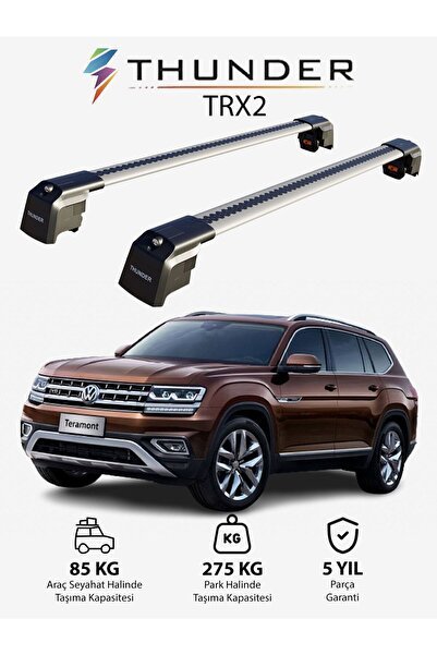 1_org_zoom-17645.jpg VOLKSWAGEN TERAMONT 2018-Sonrası TRX2 Thunder Carrier Kilitli Ara Atkı Taşıyıcı Tavan Barı Siyah - Görsel 1