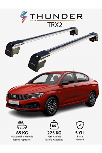 1_org_zoom-17654.jpg FIAT TIPO 2015-Sonrası TRX2 Thunder Carrier Kilitli Ara Atkı Taşıyıcı Tavan Barı Siyah - Görsel 1