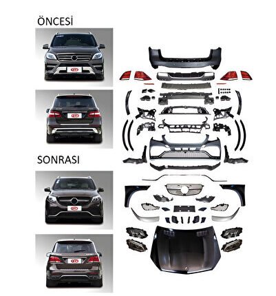 MERCEDES W166 ML UYUMLU GLE63 DÖNÜŞÜM SETİ