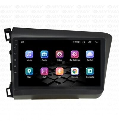 Honda Civic Fb7 (2012-2015) Android 12 Carplay Navigasyon Multimedya - 4GB Ram 64GB HD