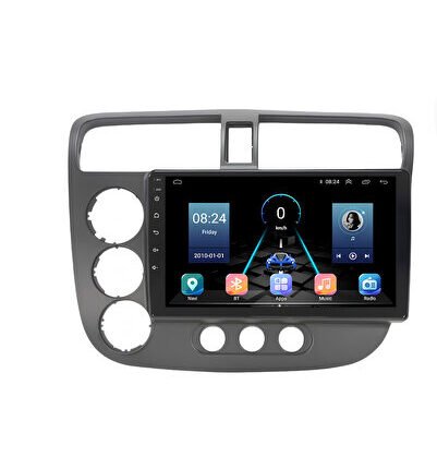 Honda Civic V-Tech (2002-2006) Android 14 Carplay Navigasyon Multimedya - 8GB Ram 128G