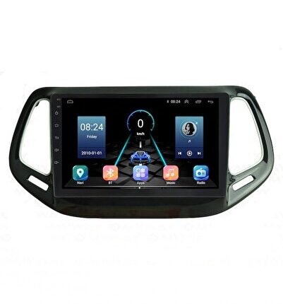 Jeep Compass (2017-2020) Android 12 Carplay Navigasyon Multimedya - 4GB Ram 64GB HDD