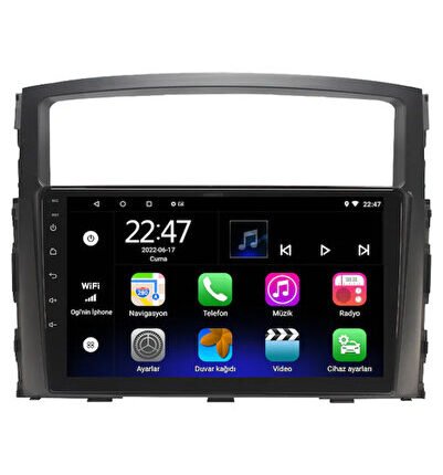 Mitsubishi Pajero Android 12 Uyumlu Carplay Navigasyon Multimedya - 2GB Ram 32GB HDD