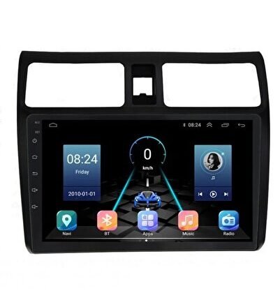 Suzuki Swift (2006-2010) Uyumlu  Android 12 Carplay Navigasyon Multimedya - 4GB Ram 64GB HDD