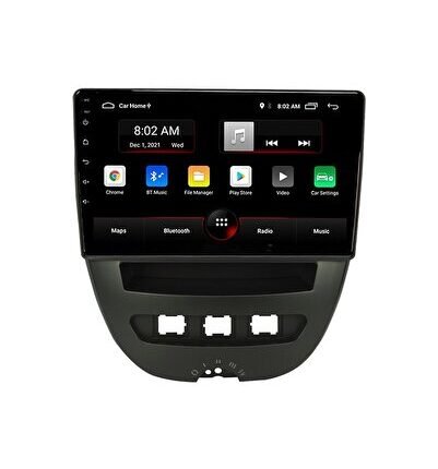 Peugeot 107 (2005-2014) Android 12 Carplay Navigasyon Multimedya - 2GB Ram 32GB HDD