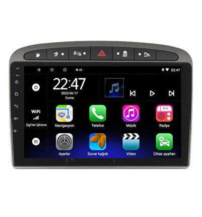 Peugeot 308 Android 12 Carplay Navigasyon Multimedya - 2GB Ram 32GB HDD