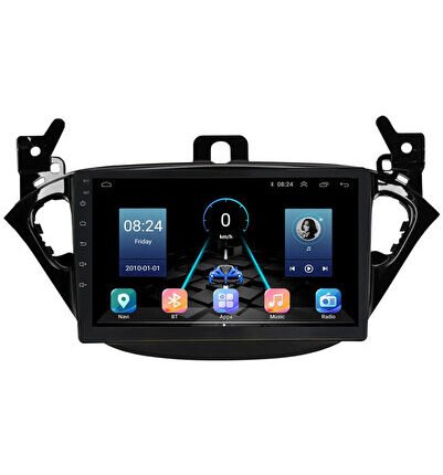 Opel Corsa E Android 12 Carplay Navigasyon Multimedya - 8GB Ram 128GB HDD