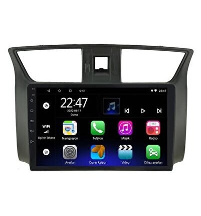 Nissan Sentra (2012-2020) Android Uyumlu 12 Carplay Navigasyon Multimedya - 4GB Ram 64GB HDD