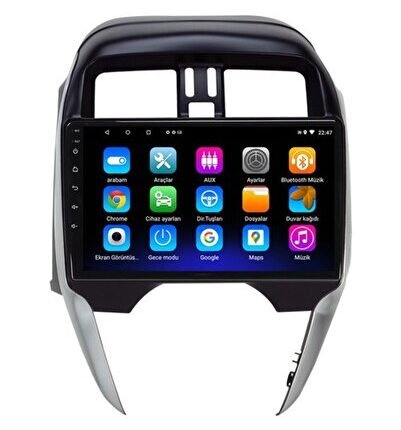 Nissan Versa (2015-2019) Uyumlu Android 12 Carplay Navigasyon Multimedya - 2GB Ram 32GB HDD