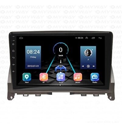 Mercedes C Class C180-C200 Android 12 Carplay Navigasyon Multimedya - 4GB Ram 64GB HDD