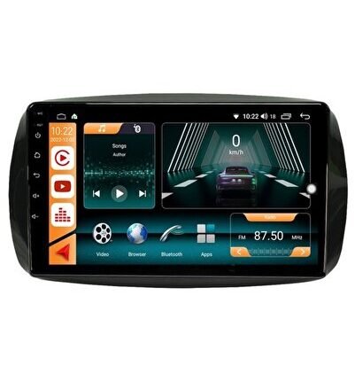 Mercedes Smart (2011-2015) Android 12 Carplay Navigasyon Multimedya - 2GB Ram 32GB HDD