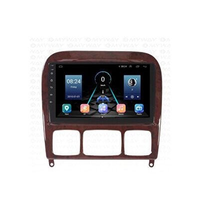 Mercedes S Class W220 (1998-2005) Android 12 Carplay Navigasyon Multimedya - 4GB Ram 6