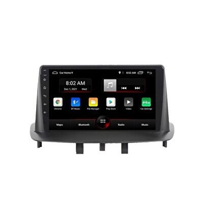 Renault Megane 3 Android 12 Carplay Navigasyon Multimedya - 2GB Ram 16GB HDD