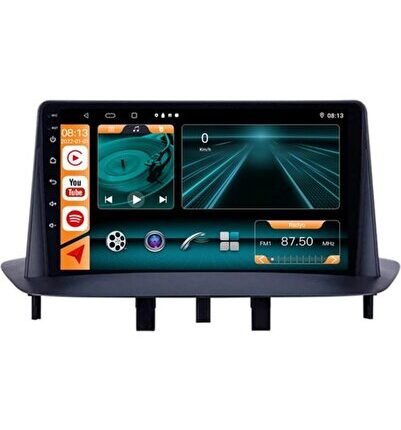 Renault Megane 3 Android 12 Carplay Navigasyon Multimedya - 2GB Ram 32GB HDD