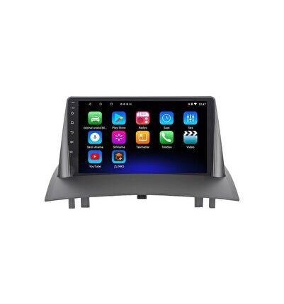 Renault Megane 2 Android 12 Carplay Navigasyon Multimedya - 4GB Ram 64GB HDD
