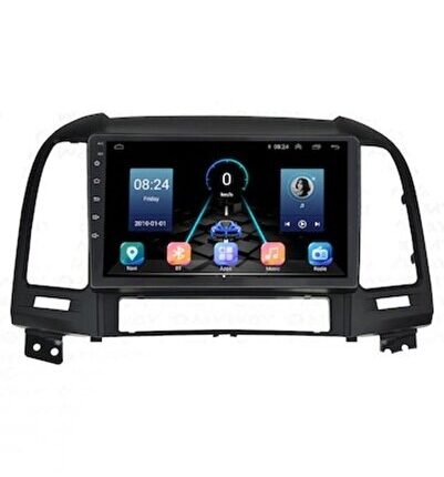 Hyundai Santa Fe (2007-2011) Android 12 Carplay Navigasyon Multimedya - 4GB Ram 64GB