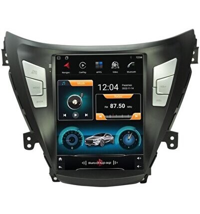 Hyundai Elantra (2011-2013) Android 12 Carplay Navigasyon Tesla Ekran Multimedya - 2GB